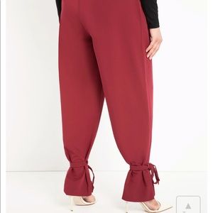 Eloquii Cabernet ankle tie pants size 24W